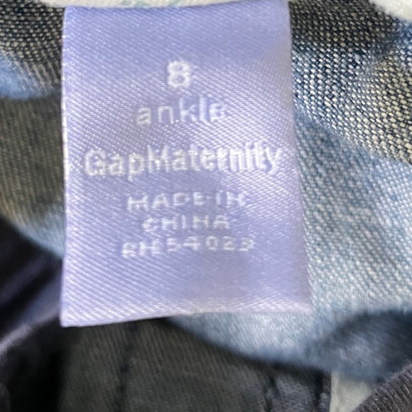 GAP Y2K Maternity size 8 Ankle Under Belly Denim Jeans with Button Accent - Picture 5 of 8